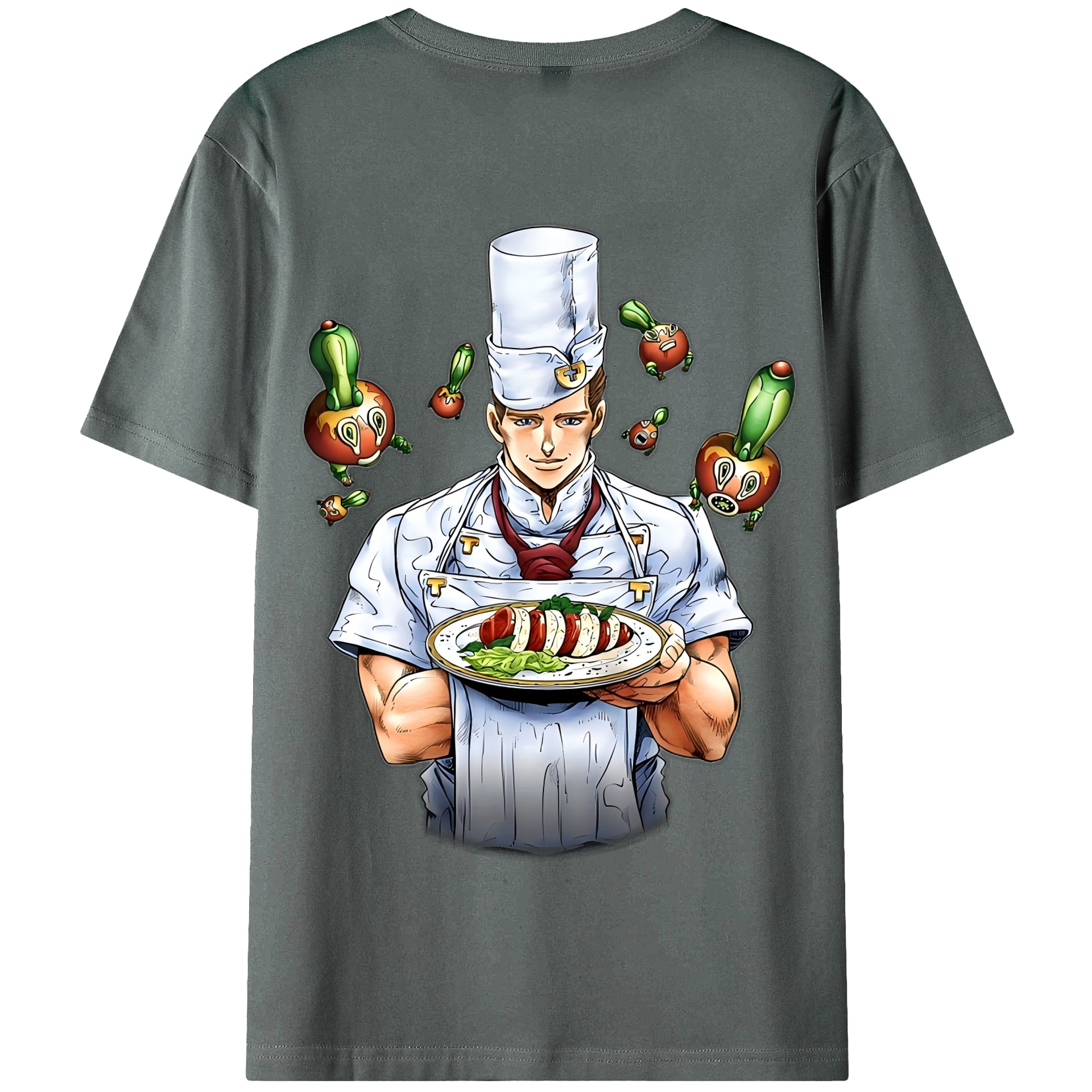（画像用） ジョジョの奇妙な冒険 Tonio Trussardi JoJo's Bizarre Adventure トニオ?トラッサルディ 綿100％半袖Tシャツ（背面プリント）